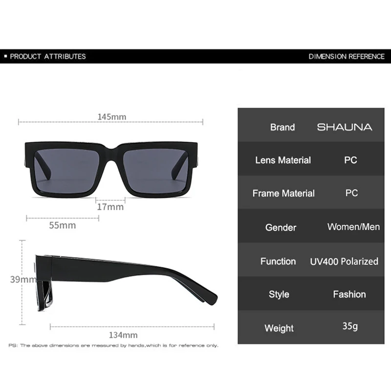 SHAUNA Retro Vierkante Zonnebril Damesmode Dubbele Kleurverloop Shades UV400 Heren Trending Oranje Groene Zonnebril_voghion.com