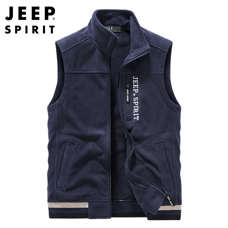 Мужской уличный флисовый жилет JEEP SPIRIT повседневный утепленный Свободный Топ для