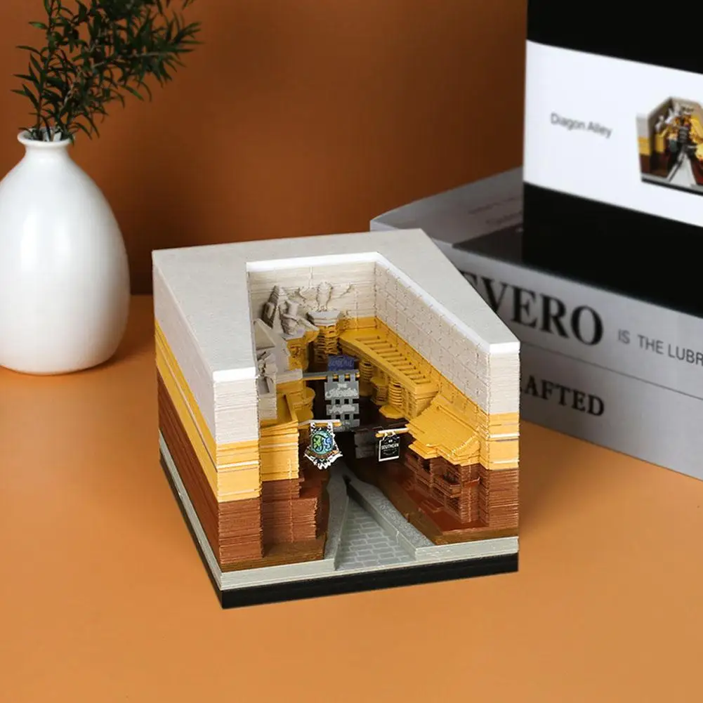 

Записная книжка omoshiking Block 2024, календарь, 3D блокнот, диагональные переулки, подсветка «сделай сам», светодиодная бумага, записная книжка, Подарочные заметки, 264 листов, Рождественский блок H N8W0