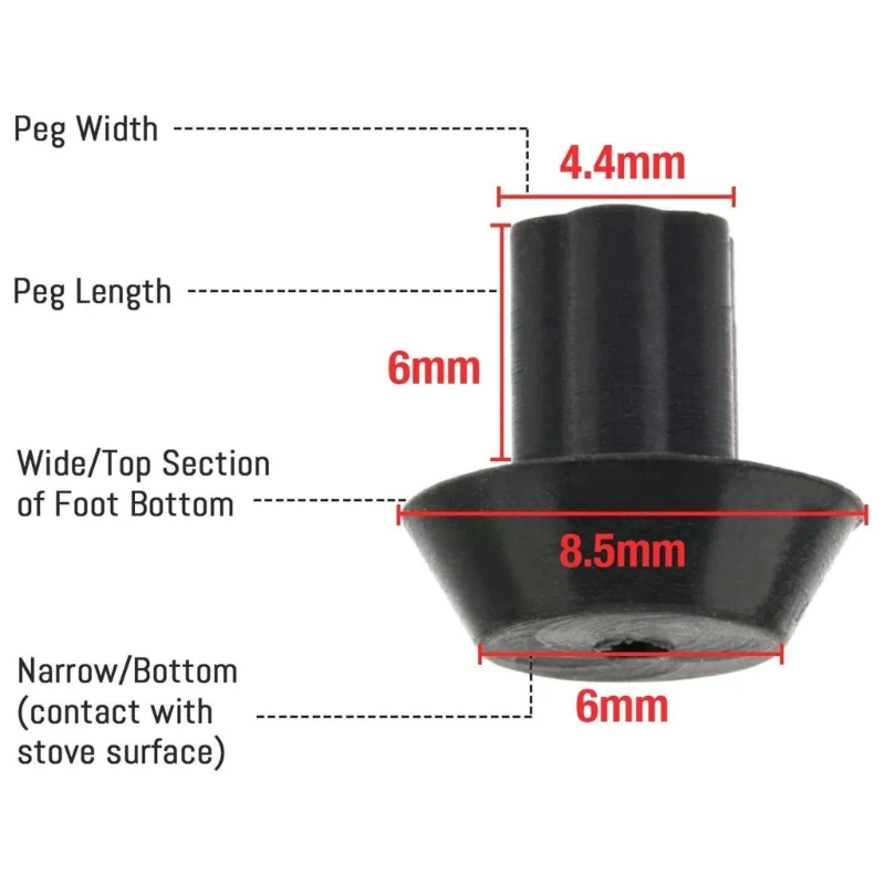 Burners Grate Rubber Feet Kits Bumpers Heat-Resistant Silicone Pads Fit for WB02T10461 AP26 Gas Stove Burners Grate Part kitchen tools