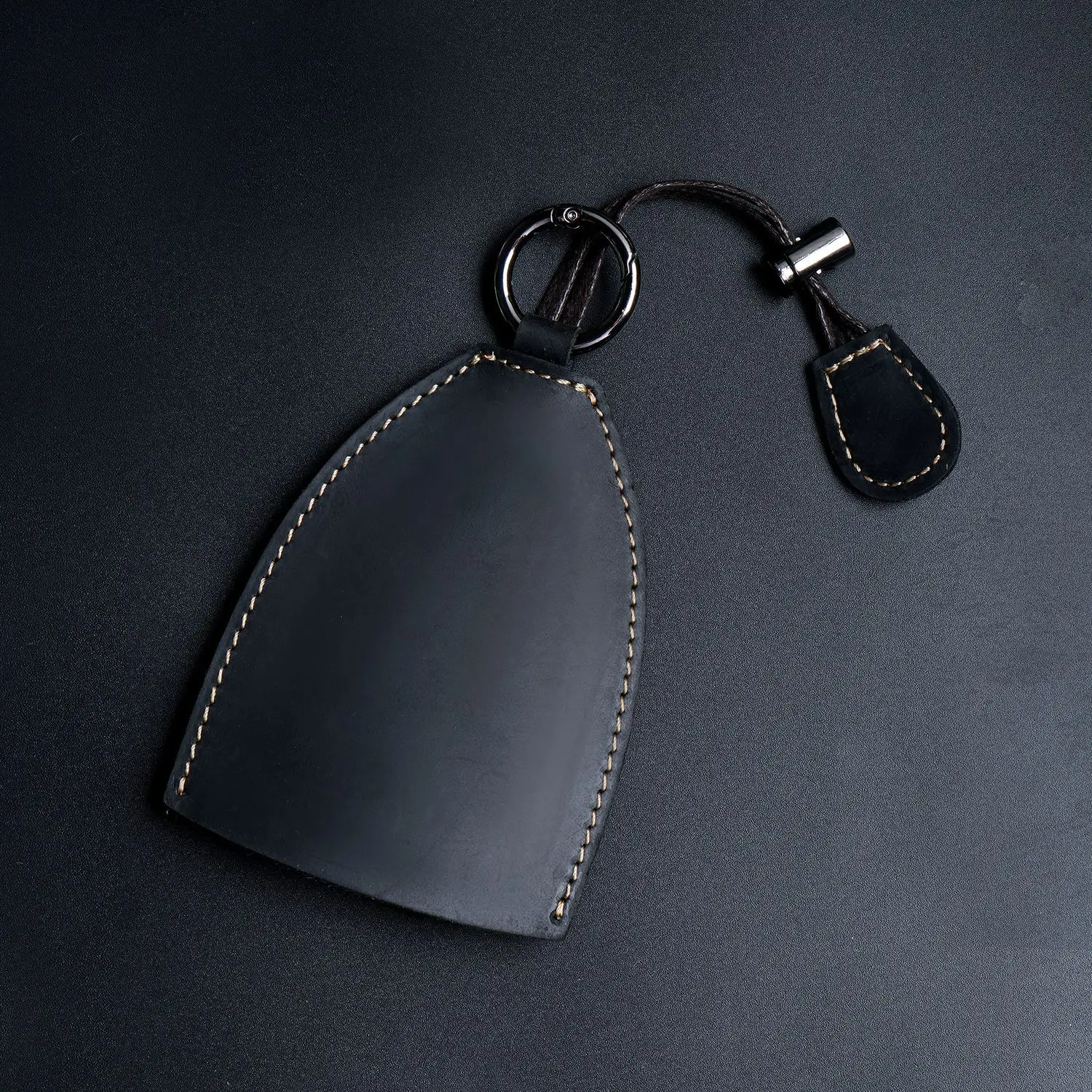 Elegant Genuine Leather Key Holder Case with Key Ring – Handmade Protective Cover