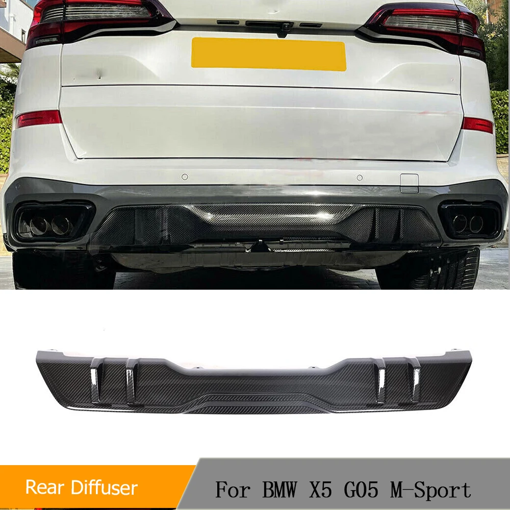 

Real Carbon Rear Bumper Diffuser Lip Spoiler for BMW X5 G05 M Sport 2019 2020 Car Rear Bumper Diffuser Lip Spoiler Apron Dry CF