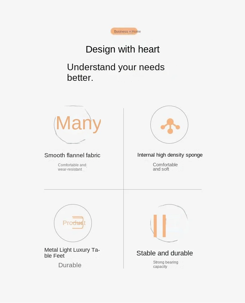 Description Picture 4 of itemRichome Single Sofa Chair Designer Luxury Leisure Chair Modern Minimalist Lounge Reception Chair Negotiation Chair Tea Table Set