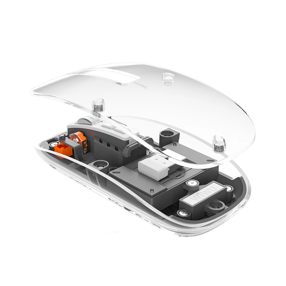 Wiwu-mouse Cristal sem Fio Capa Removível Mouse Bluetooth Duplo Modos de Conexão 2.4g Adequado para Ios Android Windows - Imagem 3