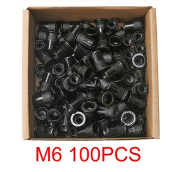 Zinc Black Nut for Versatile Applications in Sheet Metal, Furniture, and Automotive (M6 100PCS black zinc)