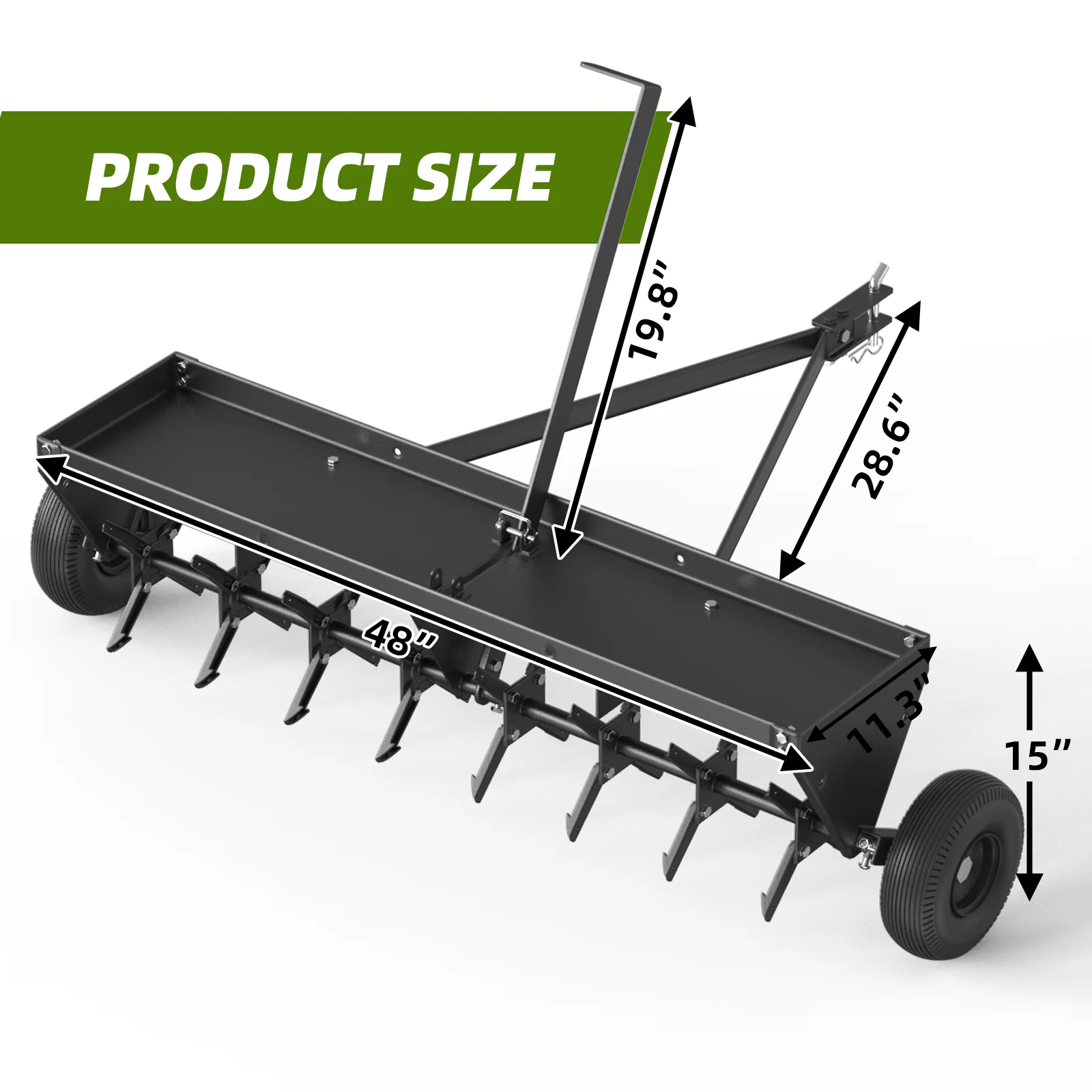 Tow Plug Lawn Aerator with Universal Hitch Drag Plug Lawn Punching Machine