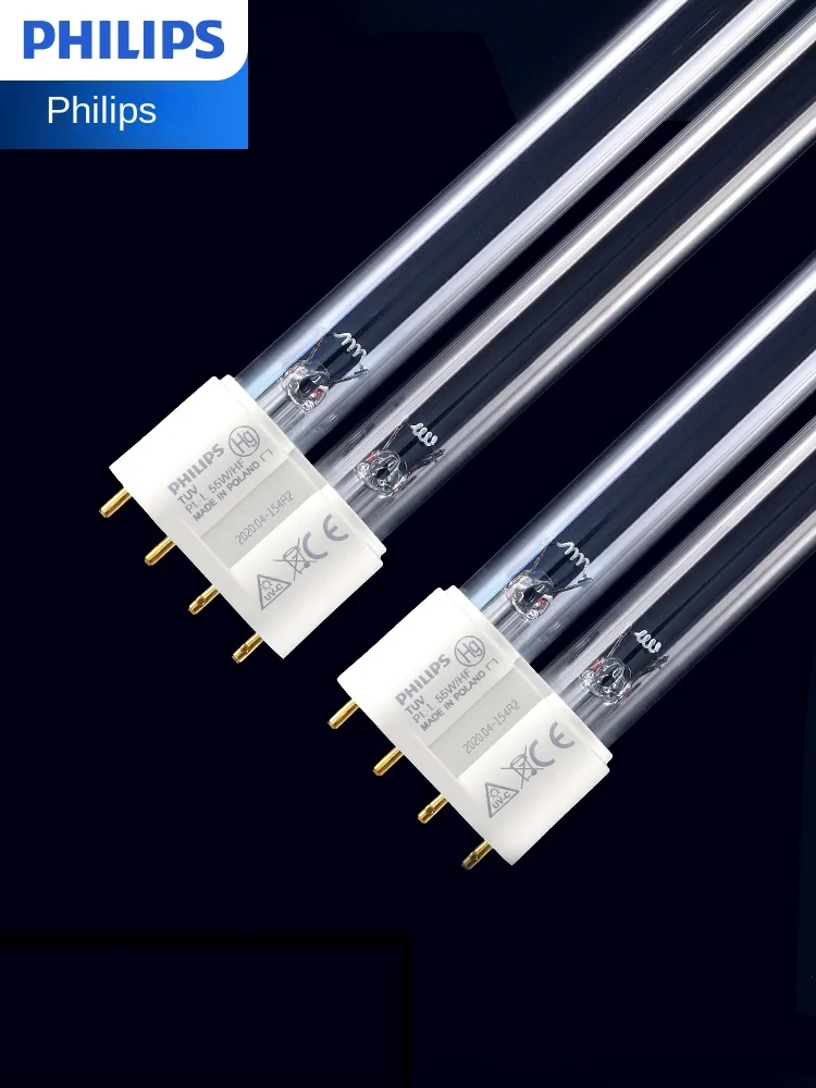 Philips TUV Double Tube UV Lamp For Sterilization and Disinfection H-Type 18W 36W 40W 55W