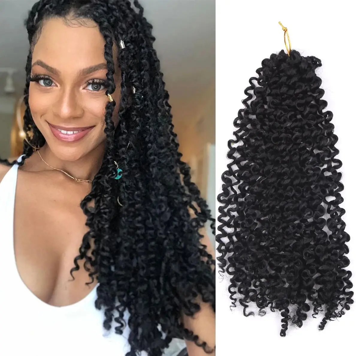 

Amir Water Wave Pre-twisted New Water Passion Wave Hair Extensions for Women Cosplay Synthetic Crochet Braiding Hair