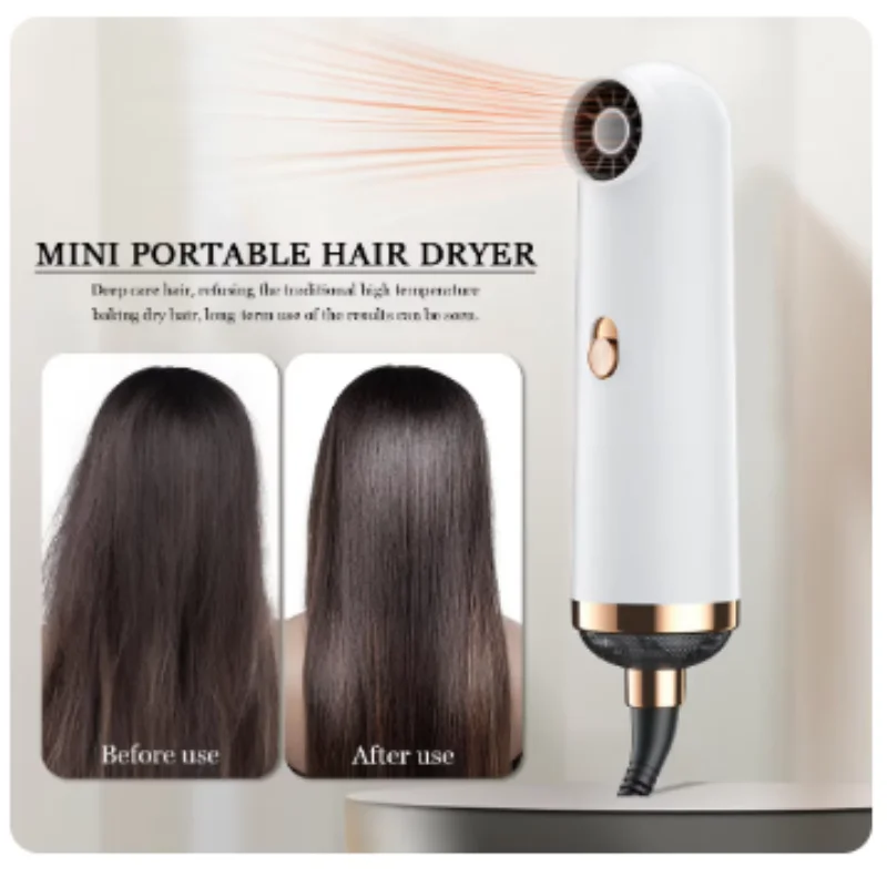 Mini Portable Leafless Hair Dryer - Professional Hair Straightener  Ideal for Travel and Home Use - Air Blower Hairdressing Devi 2