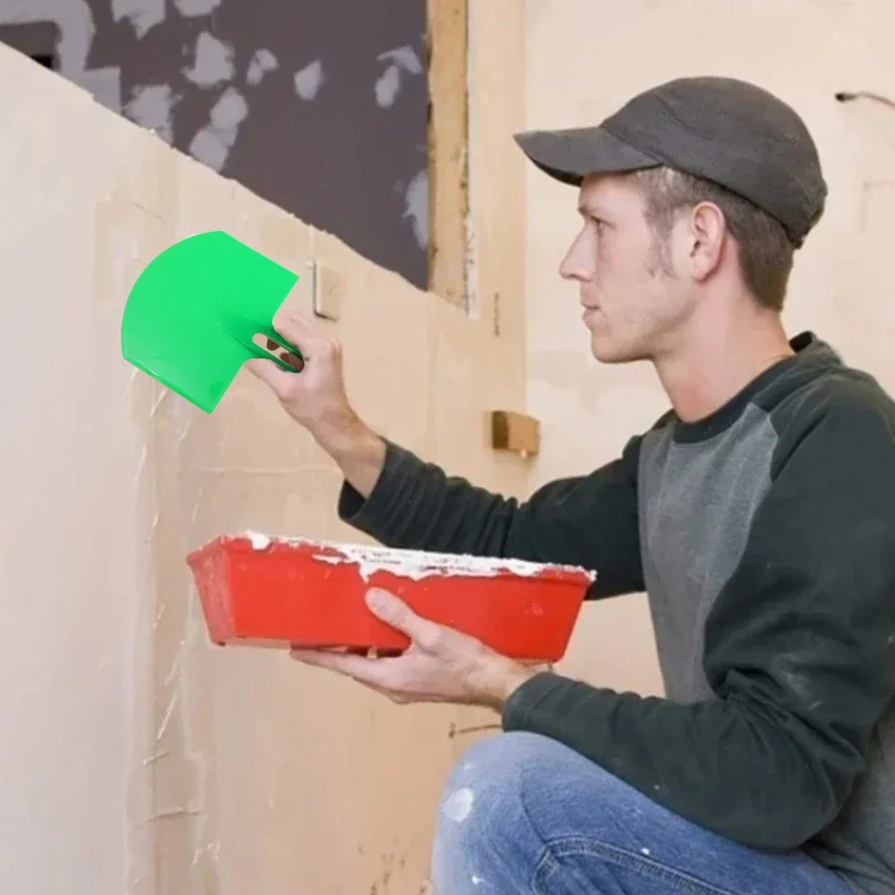 Putty Knife Scraper 2 1Pcs Curved Bucket Scoop Putty Knife Plaster Trowel Paint Scrapers Brushes Scraping Decals Patch Construction Applicator Board