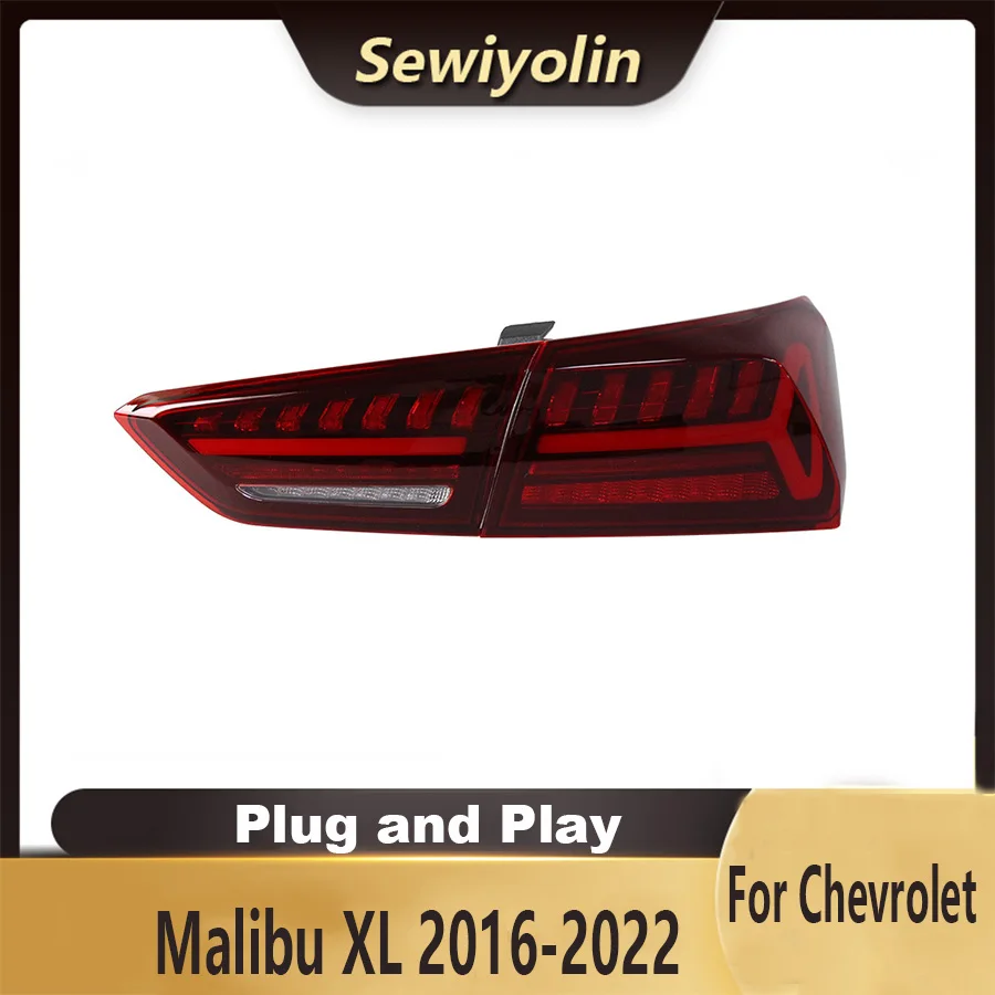 

Автозапчасти для Chevrolet Malibu XL 2016-2022, детали для автомобиля, искусственная анимация, задний фонарь, Задний сигнал DRL, автомобильное подключение и воспроизведение