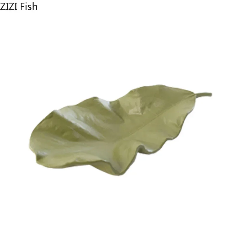 Multicolour Leaves Shape Tray Jewelry Stand Earrings Hanging Board Necklace Decorative Tray Dressing Table Jewelry Display Plate 6