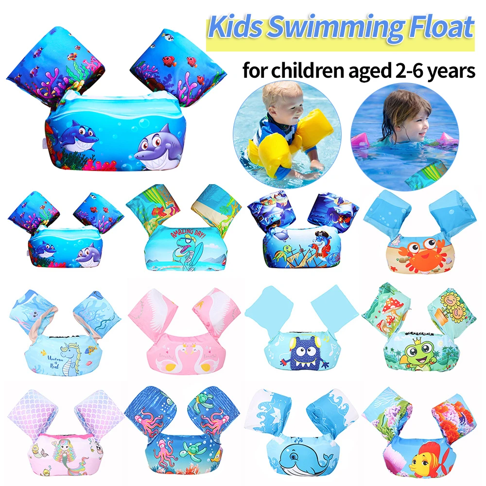 Baby Float Cartoon Arm Sleeve Life Jacket Swimsuit Foam Safety Swimming Training Floating Pool Float Swimming Ring