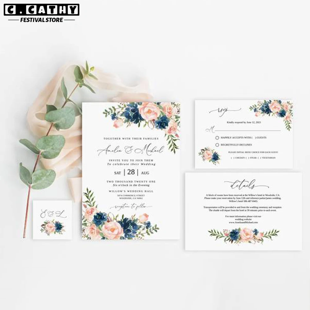 Greeting Cards Wedding Invitations Thank You Cards Custom Cards Thank You for Small Business Personalized Logo Wedding Invitation Birthday Greeting Card Postcard Gift Package