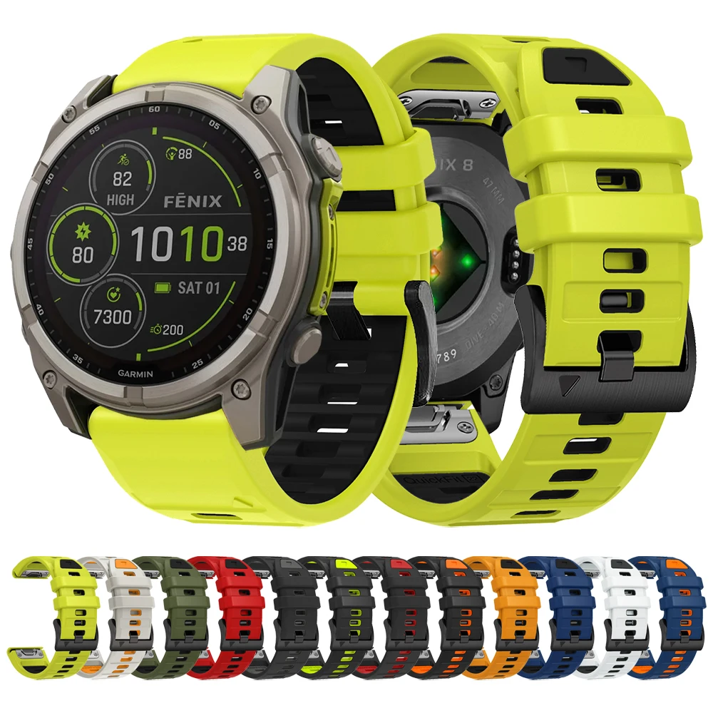 Premium Fenix8 Silicone QuickFit Watch Band - Durable Strap Bracelet
