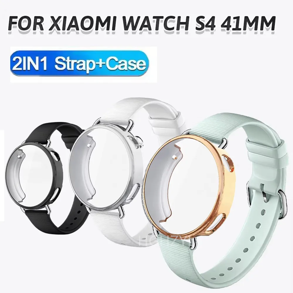 Enhanced Silicone Strap and TPU Case for 41mm Smart Watch - Sport Band and Full Cover Protection