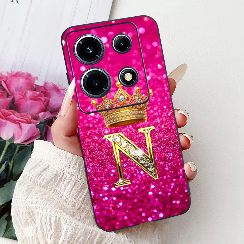 Crown Letters Soft Silicone Phone Case Cover