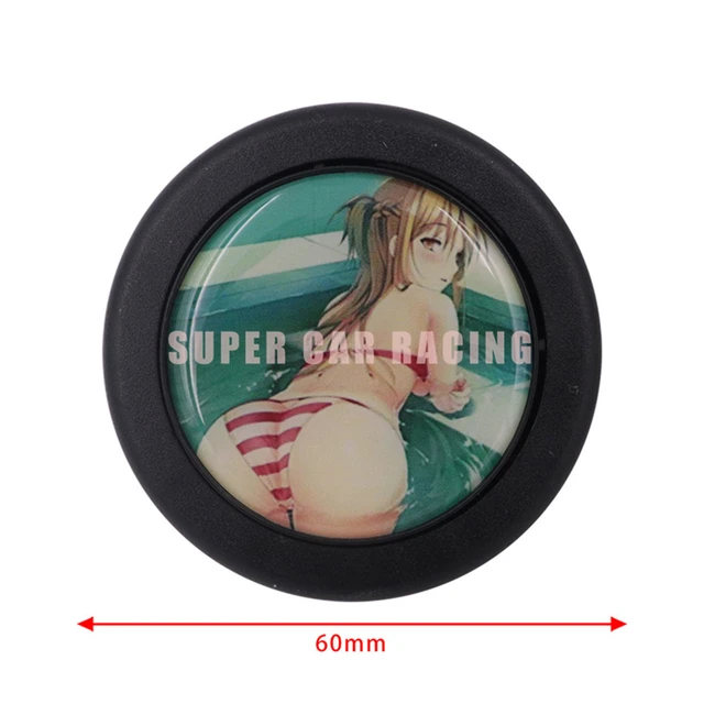 JDM Anime Car Modified Steering Wheel Horn Switch Button Center Cap Anime  Culture Car Interior Parts For Universal - AliExpress