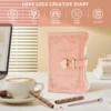Diary with Lock and Keys 360 Pages Journal with Lock B6 Size PU Leather Locking Diary with Pen Cute Journal Set for Kids Women 3