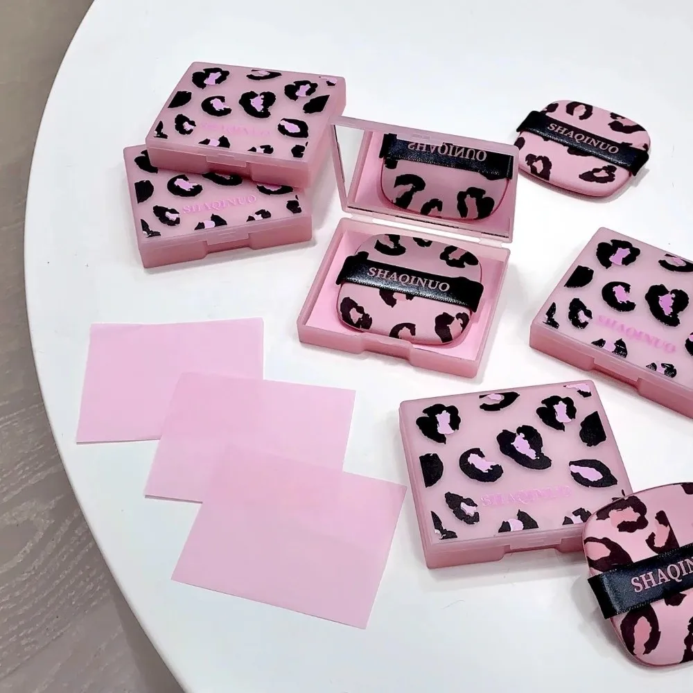 Facial Oil Blotting Paper Sheets With Mirror And Storage Box_voghion.com