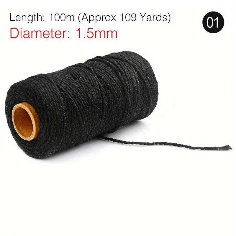 Natural Cotton & Jute Twine for Gift Wrapping, Baking, Crafts, and Gardening