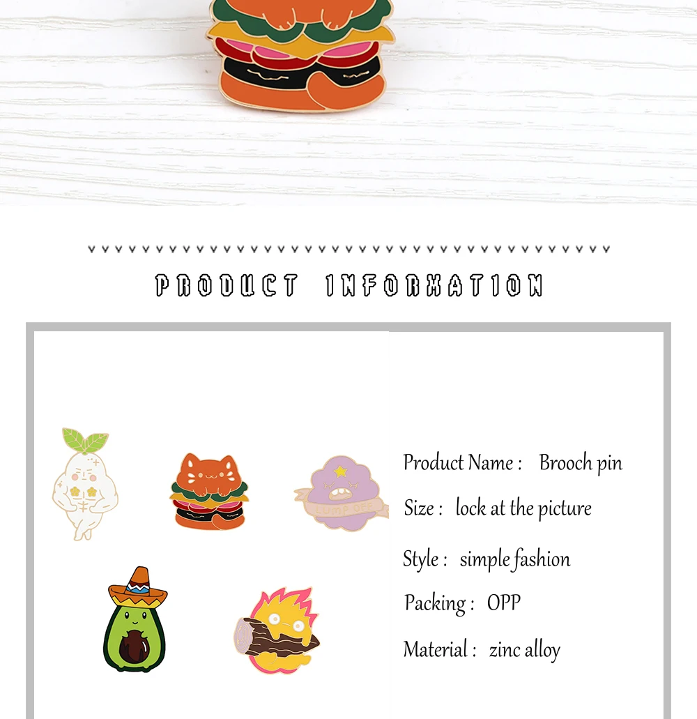 Monsully 9 Pièces Broches De Dessin Animé En Émail, Épingles De Broche En Émail Broche En Alliage D'éMail Jolies Broches Créatives En Alliage Pour