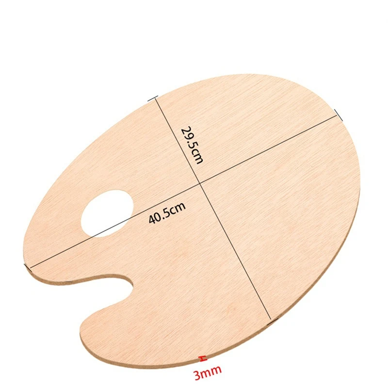 Wood Palette Wooden Oval Painting Palette With Thumb Hole
