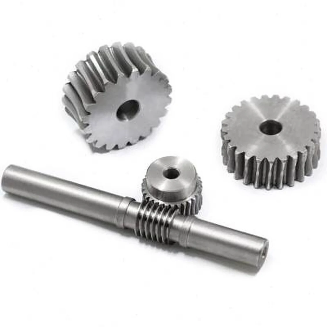 1PCS 1Mold 45 # Steel Worm Shaft Reducer Worm Gear Used For 1Mold Gear CNC Parts