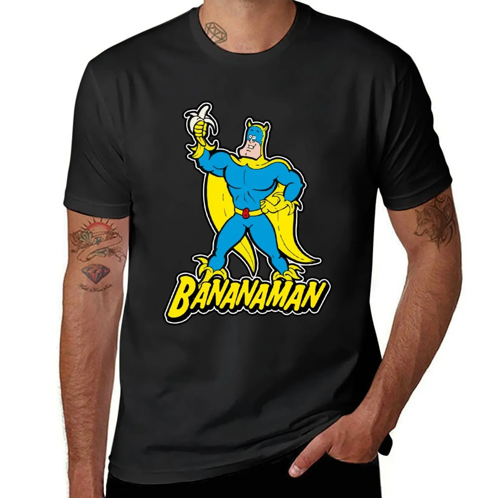 

Bananaman Classic Cartoon T-Shirt oversizeds summer top sweat men clothings