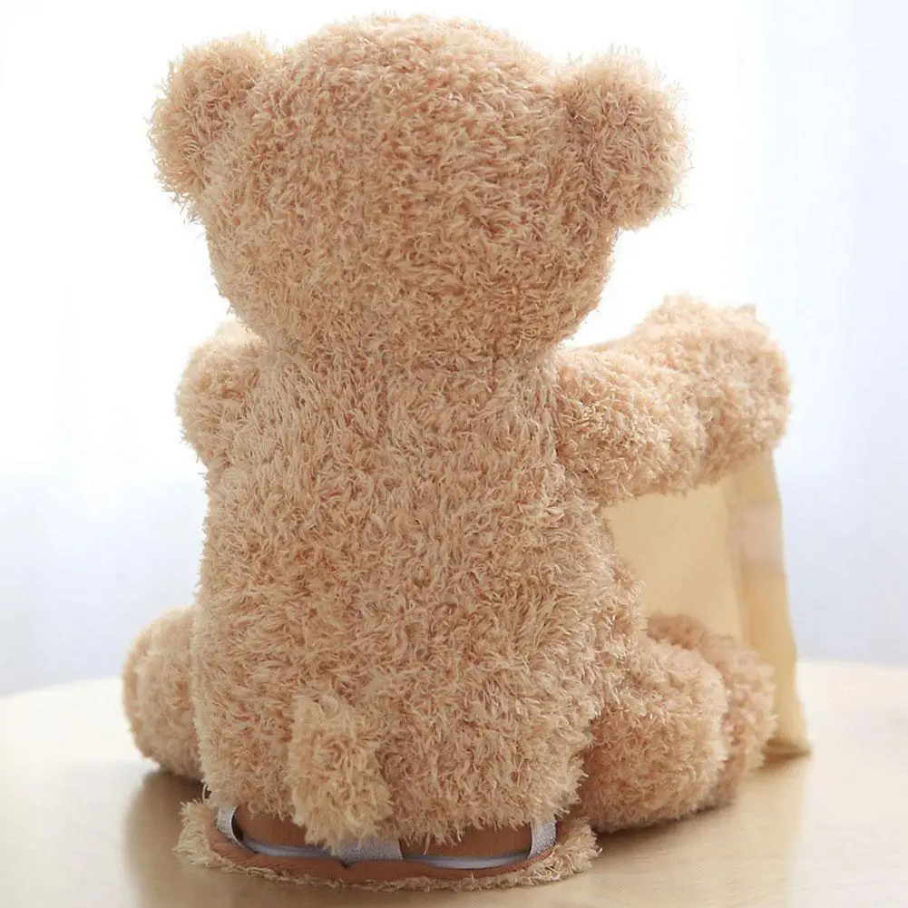 Plush Toys Bear Hide And Seek Plush Toy Talking Music Electric Toy 25CM