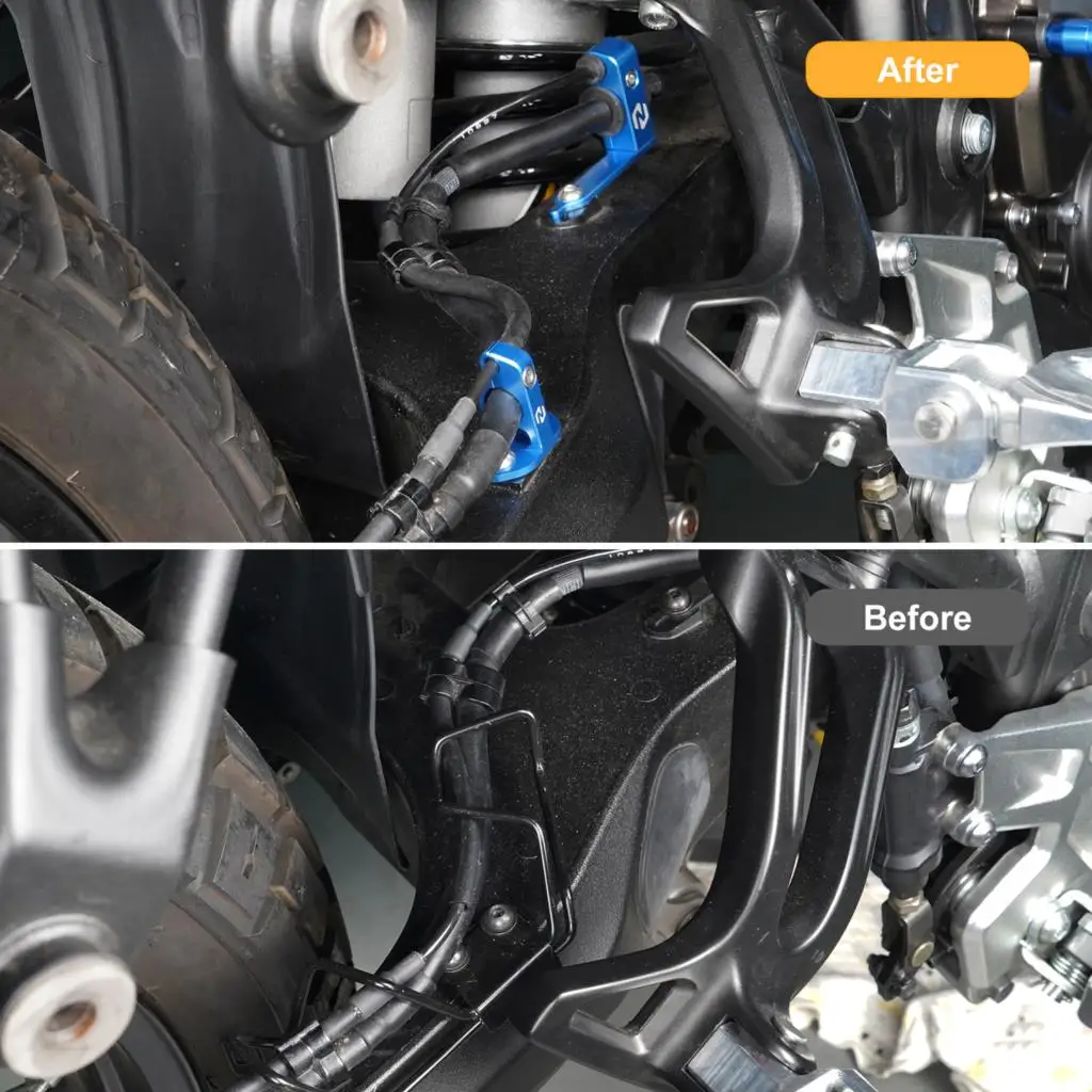 Für Yamaha Tenere 700 XTZ 700 2019-2024 Motorrad Hinten Bremsleitung Schlauch Klemme für Tenere 700 Welt Raid T700 Rally 2020-2023 2024 – Detail 8
