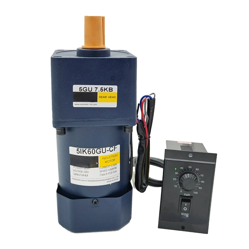 

low rpm 60w 110v 220v ac speed control motor electric motor with ratio 15