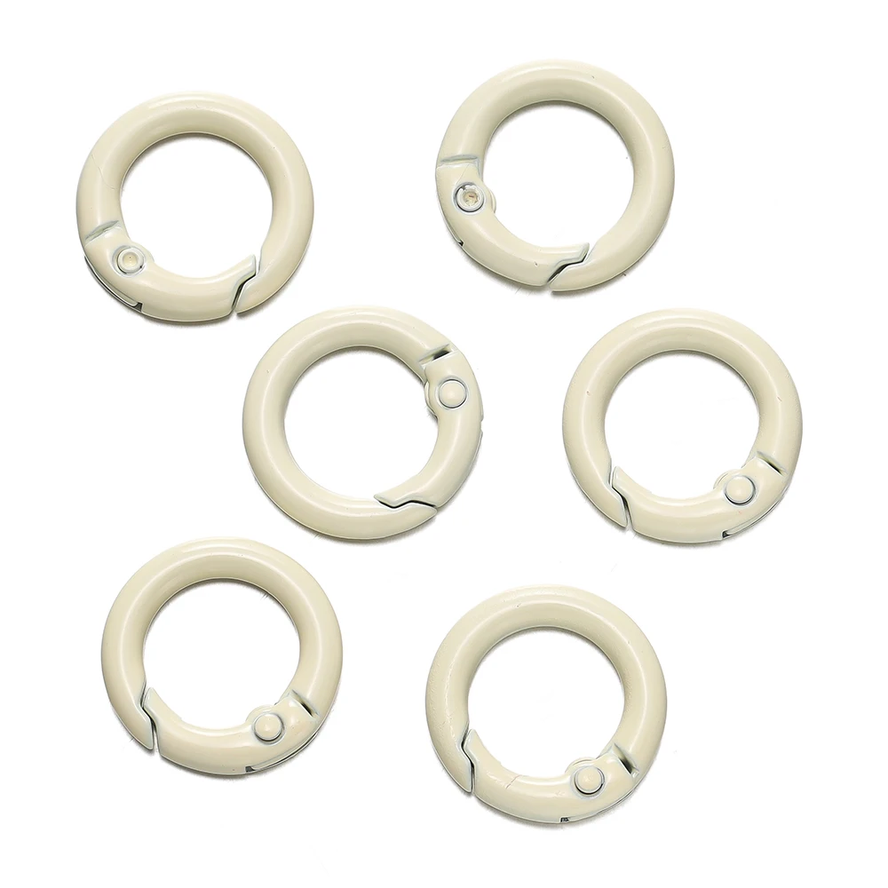 Colorful O Ring Spring Clasp Carabiner Keychain Clips - Pack of 5