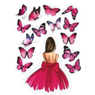 Cake Topper cake topper cupcake supplies cake decoration Happy birthday butterfly cake topper flags cupcake toppers sweety wedding bride baby shower party cake Diy baking mariage decor