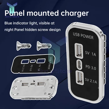 Presa per caricabatteria da Auto 35.5W PD3.0 PD ricarica rapida USB + adattatore di alimentazione per presa Splitter di tipo C DC12-24V per camion Auto moto