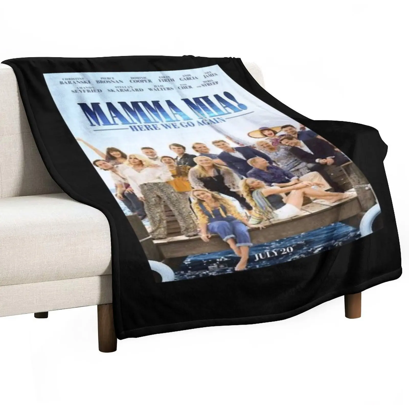 Bellissimo Modello Mamma Romantic Musical Mia Drama Gifts Music Fan Throw Coperta Coperte Sottili Dormitorio Essentials