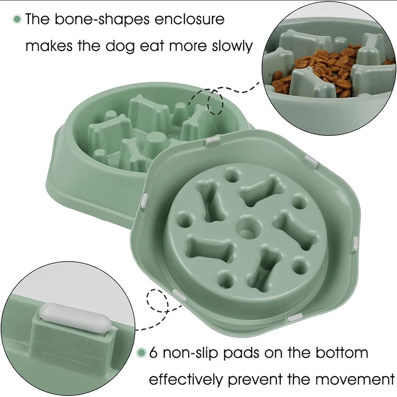 Slow Feeder Dog Bowl Anti-Slip 6