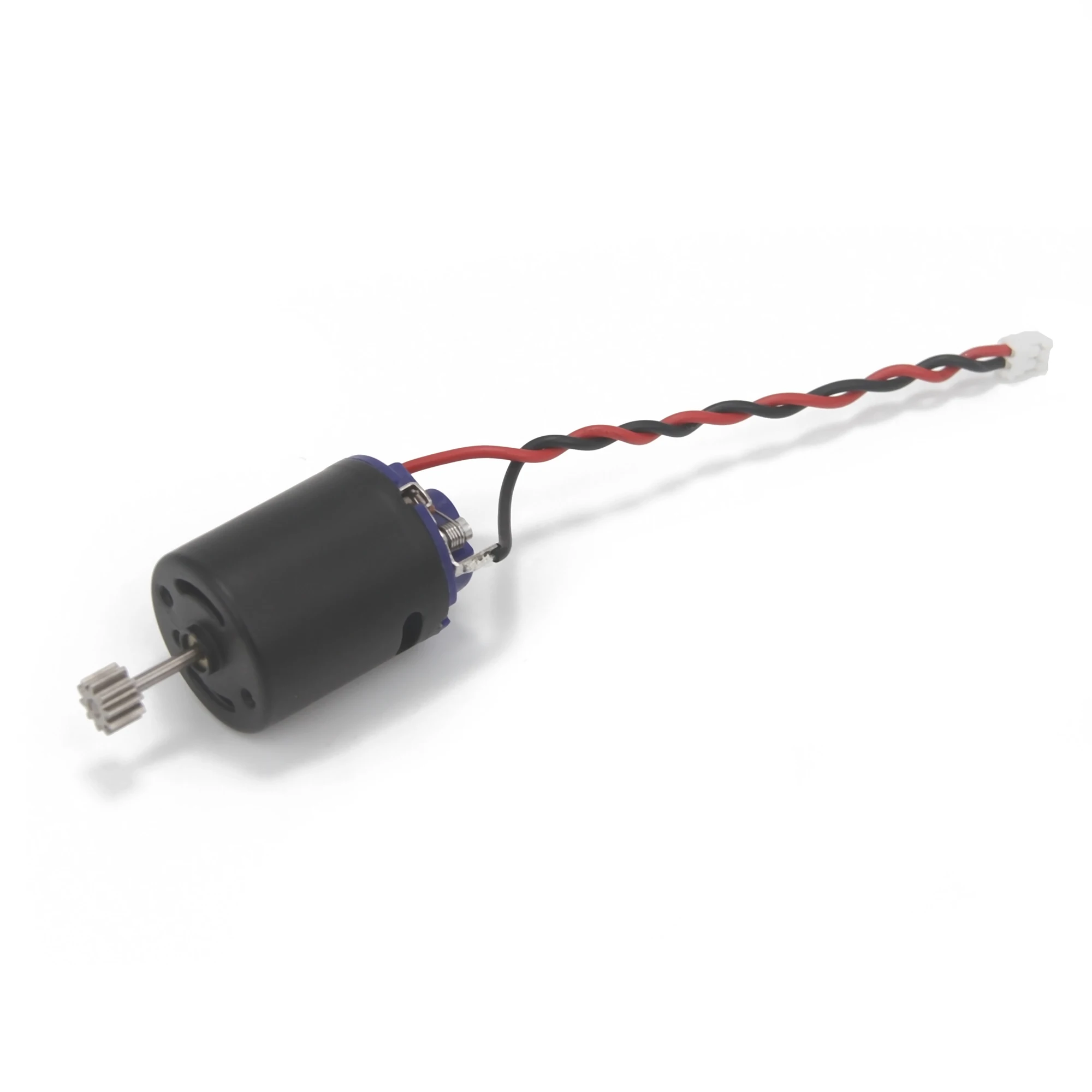 Détail de l'engrenage métallique du moteur brossé NEEBRC 370 pour voiture RC 1/12