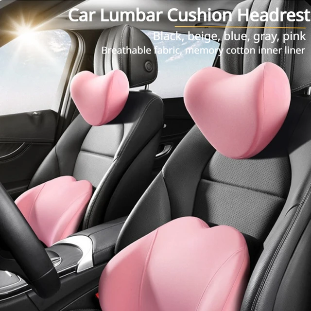 Car Cushion Waist Cushion Car Seat Head Support Memory Cotton Car Neck  Headrest Lumbar Pillow Car Accessories for Vehicles - AliExpress