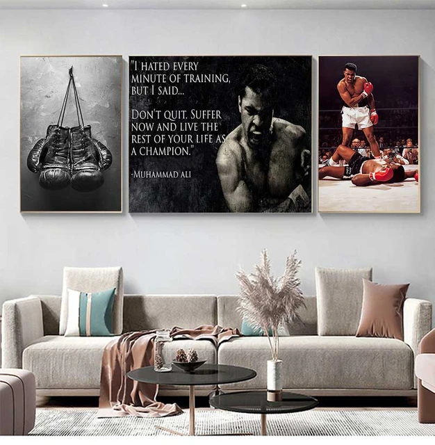 Red Retro Boxing Gloves Vertical Wall Art Print Poster Friend Gift Quote  Inspirational Canvas Painting Picture bedroom Gym Decor - AliExpress