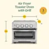 Air Fryer + Convection Toaster Oven, 8-1 Oven with Bake, Grill, Broil & Warm Options, Stainless Steel, TOA-70 6