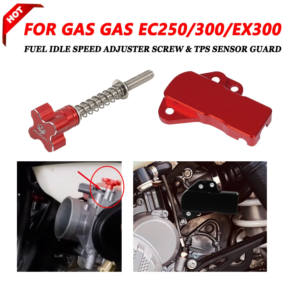 

Fuel Idle Speed Adjuster Screw & TPS Sensor Guard For Gas Gas EC EX 250 300 2021 2022 2023 2024 EX300 EC200 EC300 Accessories