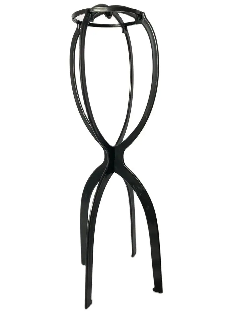 Black High Wig Stand Plastic Desk Stand DIY Hats Hanger Detachable Display For Long & Short Wigs