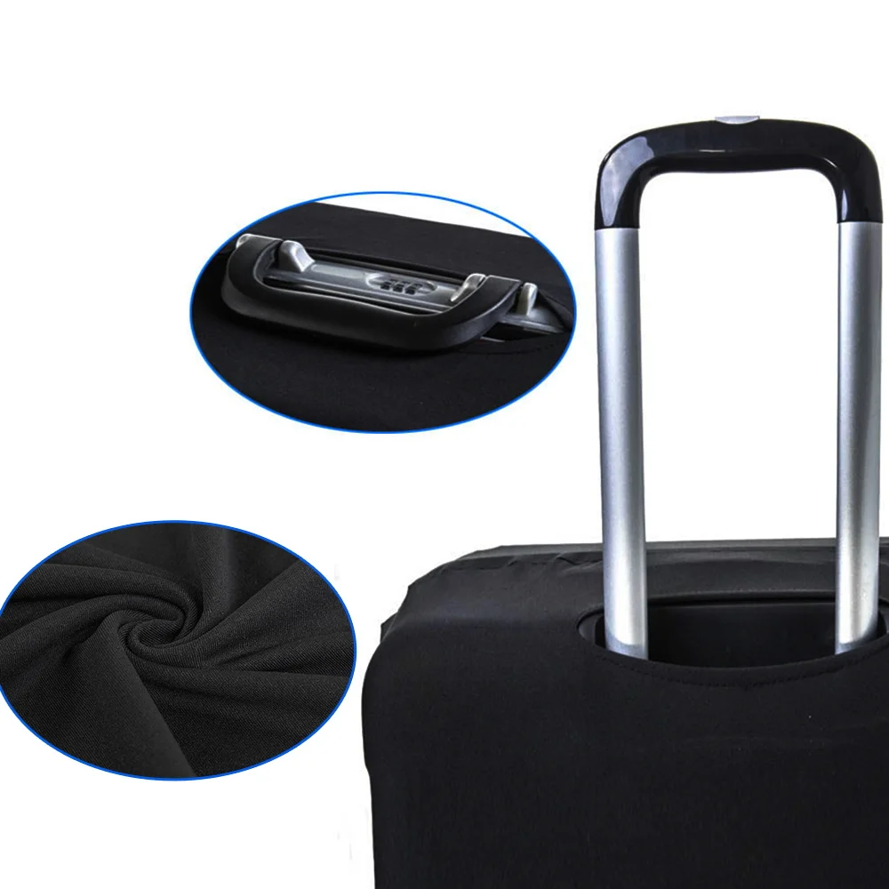 Luggage Protective Cover White Letters Print Travel Accessories Elastic Luggage Dust Trolley Case Apply To 18''-28'' Suitcase