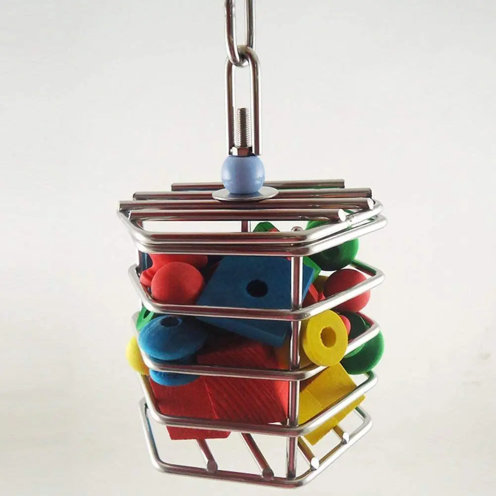 Forager Puzzle Foraging Cage Fruit Bird Toy Parrot Bite Toy Stainless steel parrot toy,bird toy