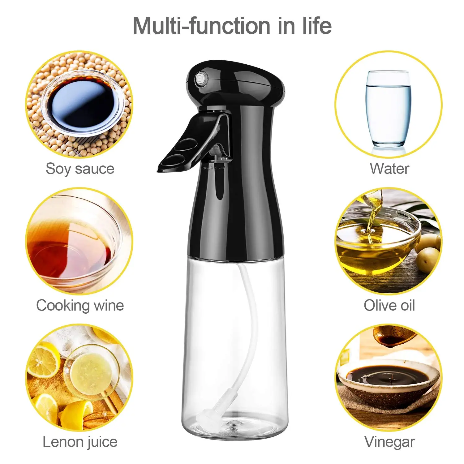 Th Olive Oil Spray Bottle, Sprayer For Cooking, 220ml Dispenser Mister