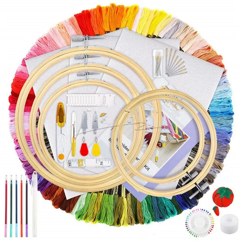 Looen Embroidery Floss Kit 100PCS Cross Stitch Thread with