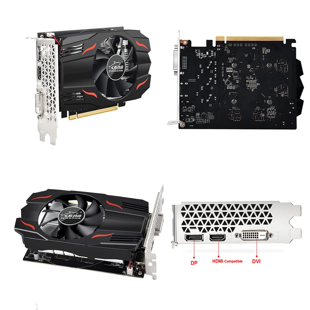 Radeon-RX550 Placa gráfica de vídeo para jogos, desktop, PC, GPU, 4GB, GDDR5, 128Bit, PCI-E, X16, HDMI, DP, DVI, RX550