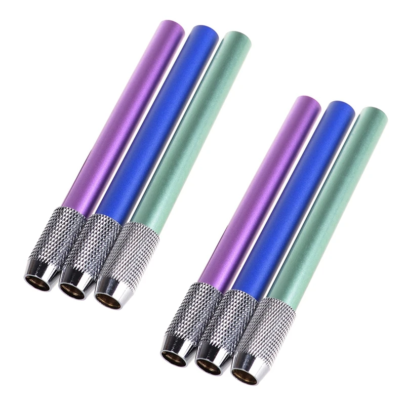 6Pcs Metal Pencil Lengthened Extender Holder Random