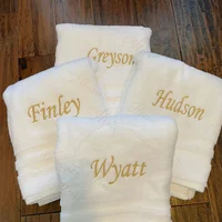 35x75cm Embroidered Hand Towels Personalized Name Monogrammed Handtowel Wedding Party Gift Towel Set Custom Name Cotton Towels 1